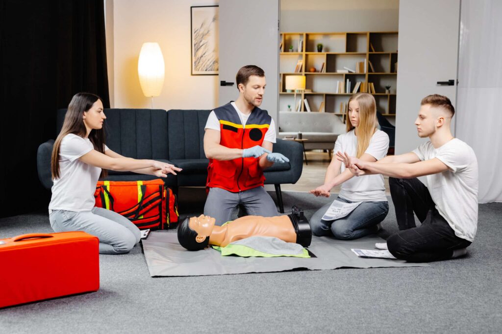 CPR training in person's home